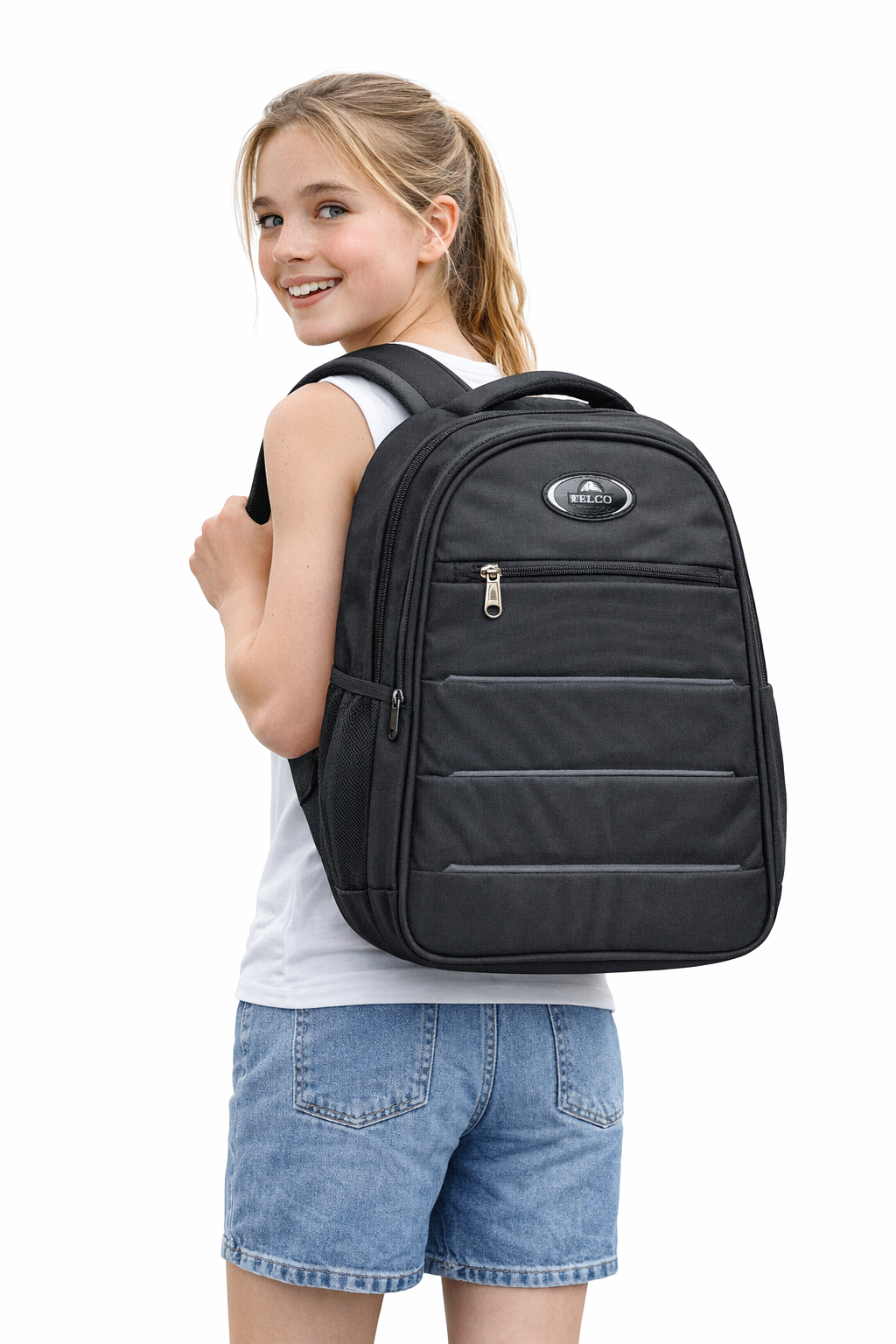 Telgo Sleek Black Backpack