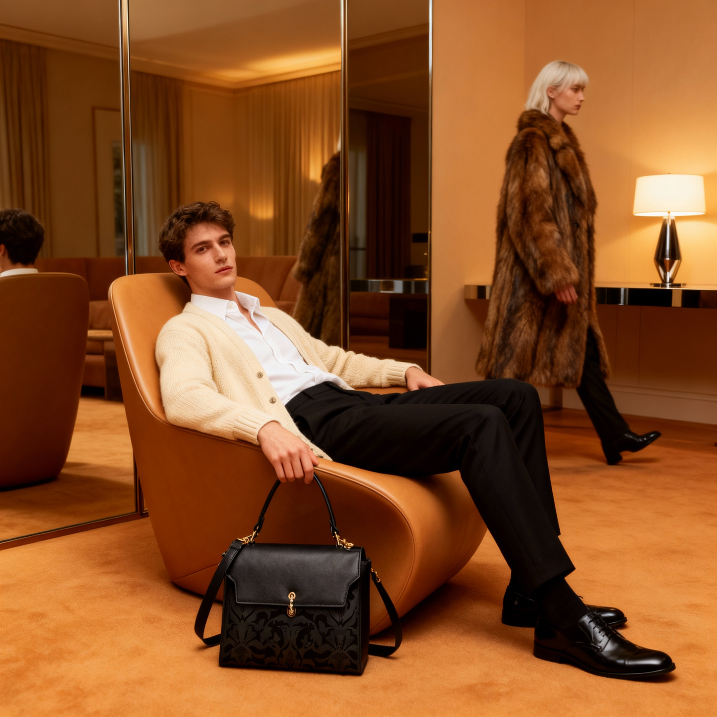 EMPORIO MESSENGER B Black HANDBAG