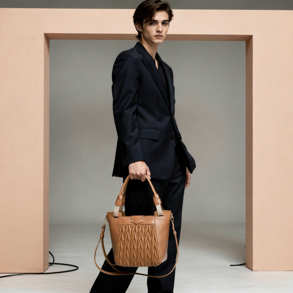 EMPORIO AURA Brown TOTE BAG