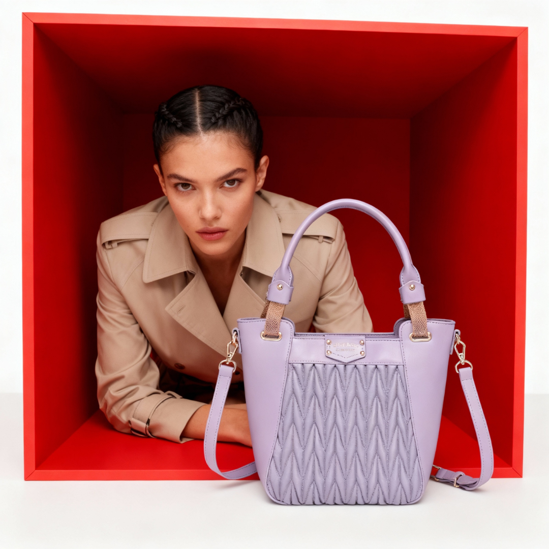 EMPORIO AURA Purple TOTE BAG