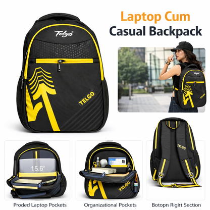Telgo Blaze Rush Yellow Backpack