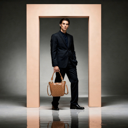 EMPORIO AURA Brown TOTE BAG