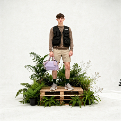 EMPORIO Purple SATCHEL BAG