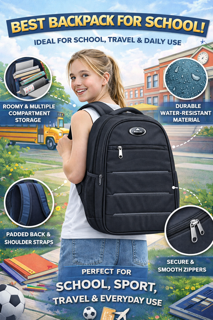 Telgo Sleek Black Backpack