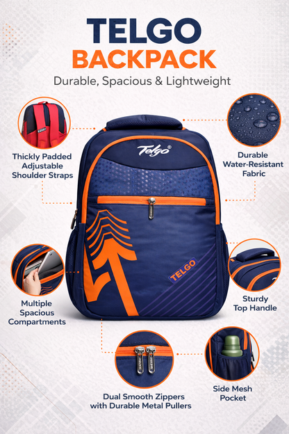Telgo Blaze Rush Navy Backpack