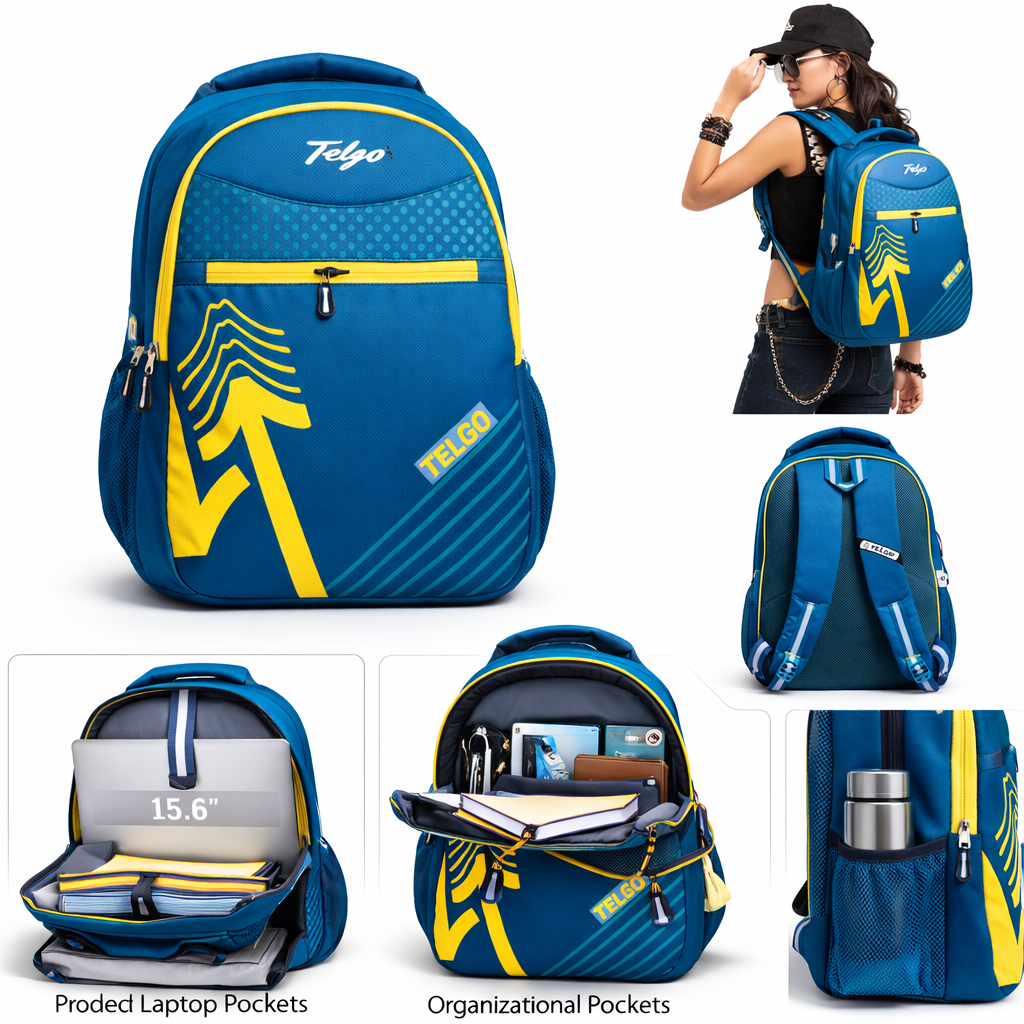Telgo Blaze Rush Sky Blue Backpack