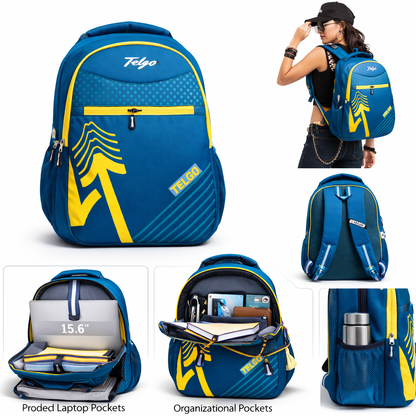 Telgo Blaze Rush Sky Blue Backpack