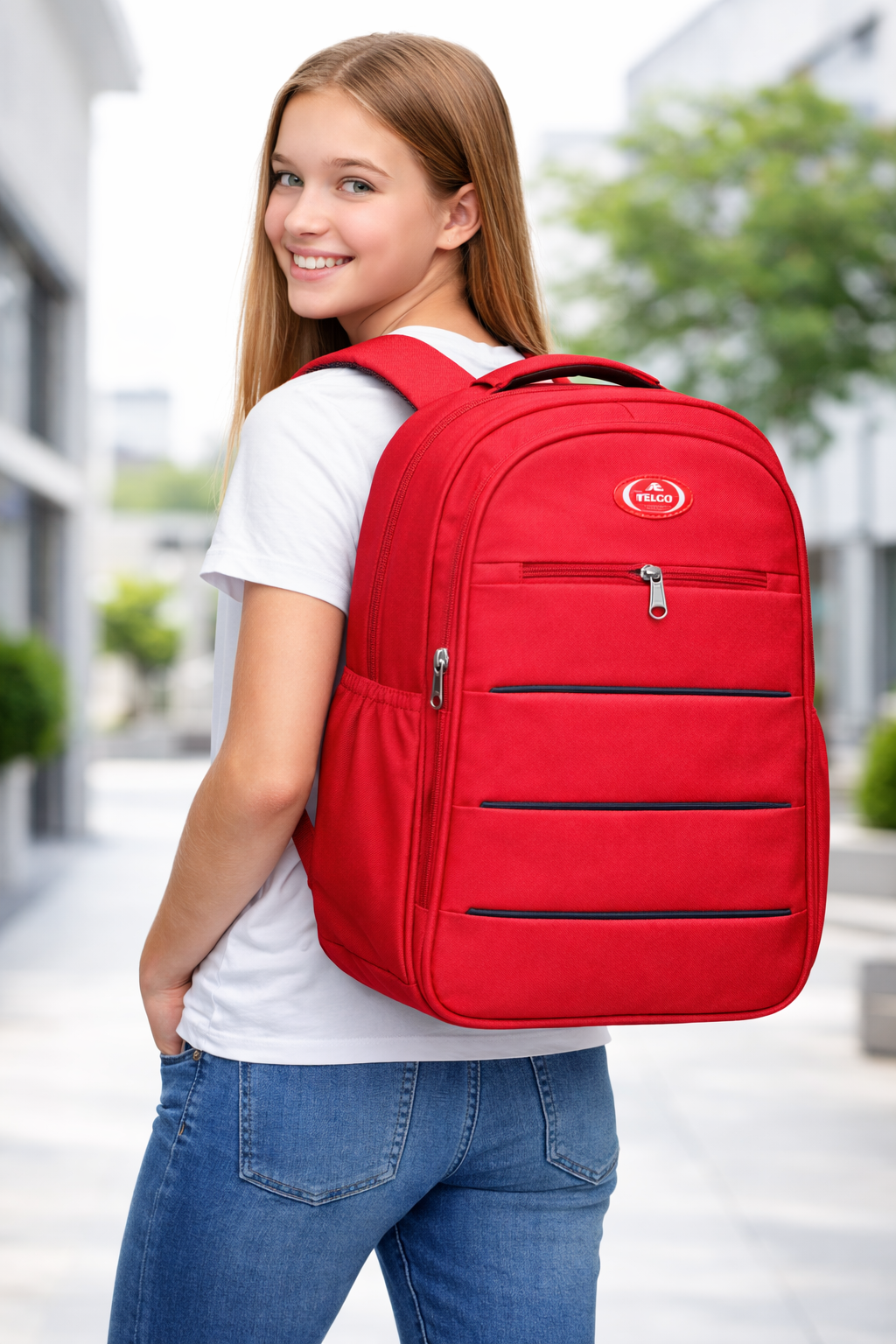 Telgo Sleek Red Backpack