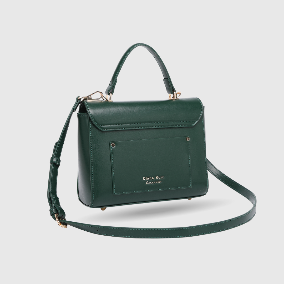 EMPORIO EMBOSSED MESSENGER Dark Green HANDBAG