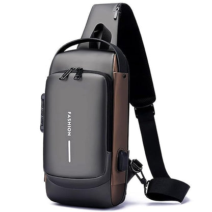 Anti-theft sling bag with a USB charging cable