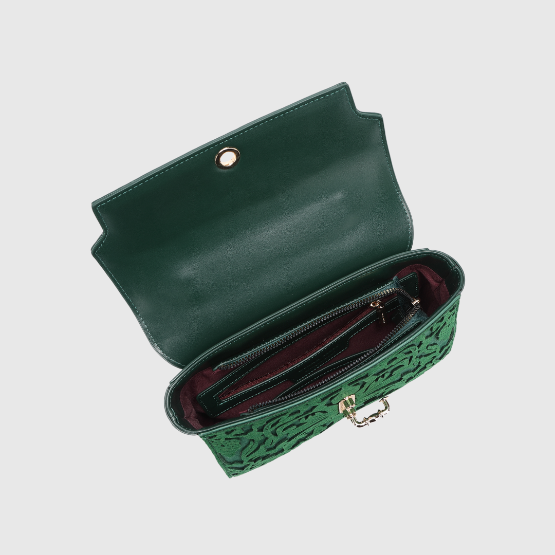EMPORIO EMBOSSED MESSENGER Green HANDBAG