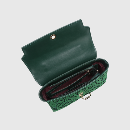 EMPORIO EMBOSSED MESSENGER Green HANDBAG