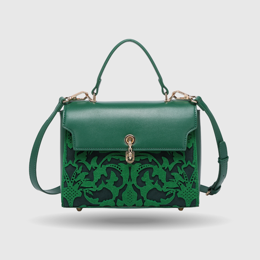 EMPORIO EMBOSSED MESSENGER Green HANDBAG