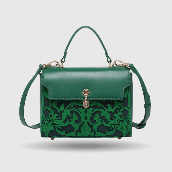 EMPORIO EMBOSSED MESSENGER Green HANDBAG