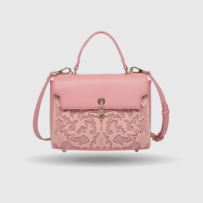 EMPORIO EMBOSSED MESSENGER Pink HANDBAG