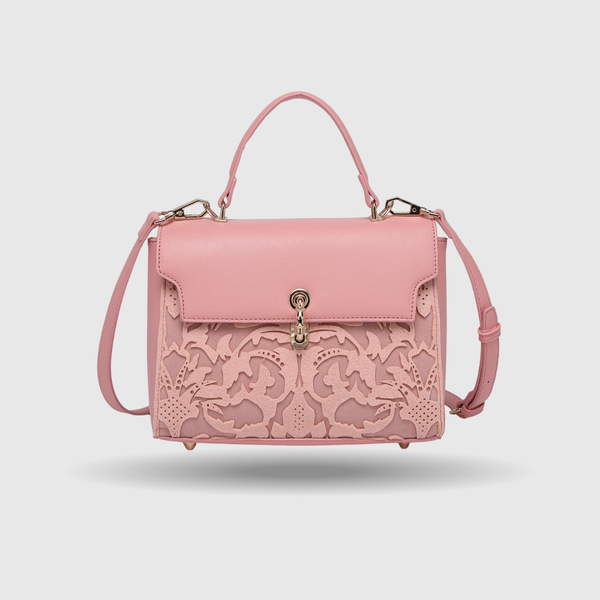 EMPORIO EMBOSSED MESSENGER Pink HANDBAG
