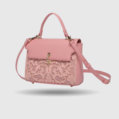 EMPORIO EMBOSSED MESSENGER Pink HANDBAG