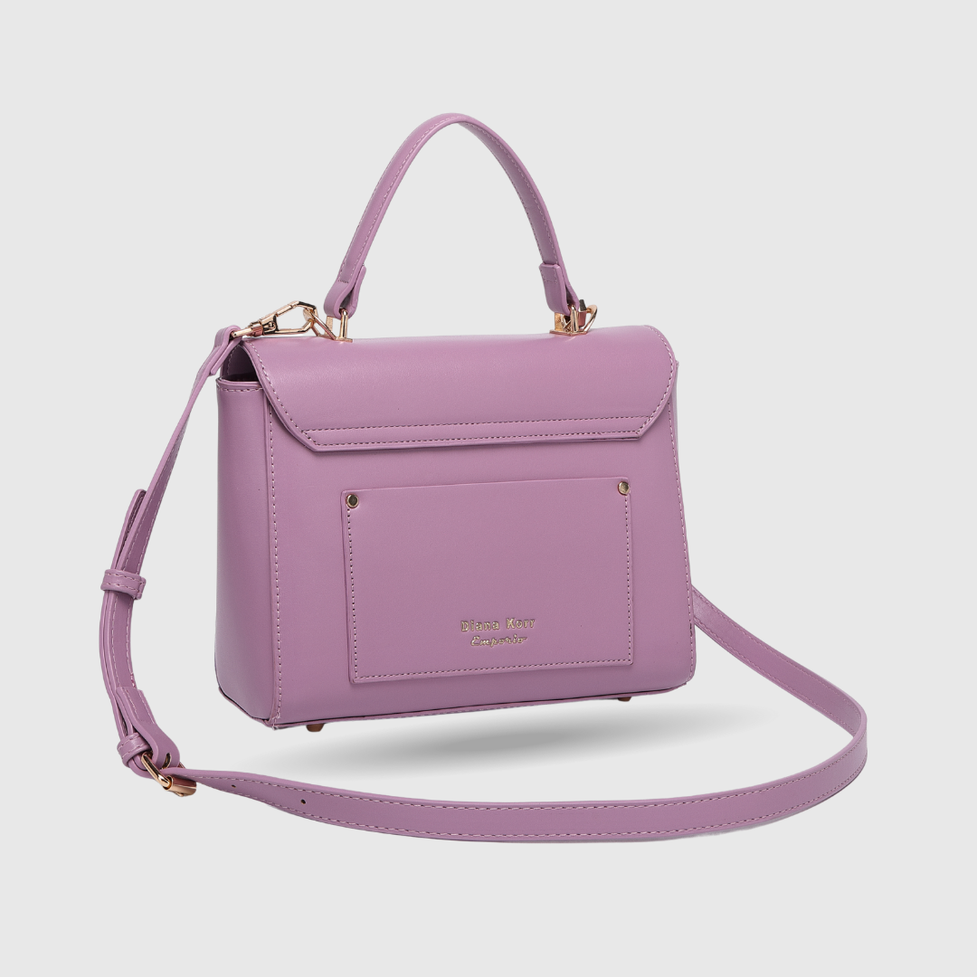 EMPORIO EMBOSSED MESSENGER Purple HANDBAG