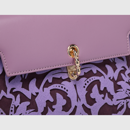 EMPORIO EMBOSSED MESSENGER Purple HANDBAG