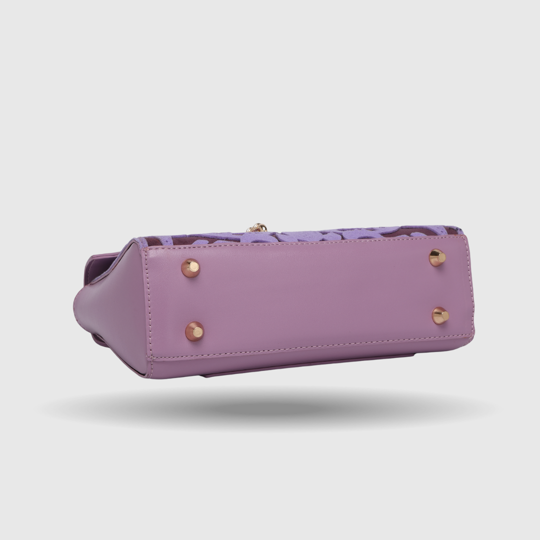 EMPORIO EMBOSSED MESSENGER Purple HANDBAG