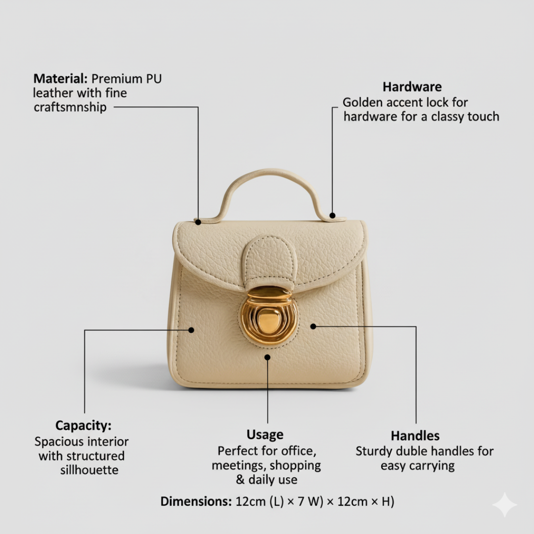 Beige Mini Shoulder Sling Bag for Women