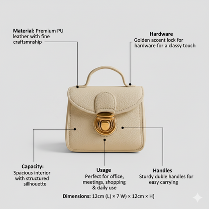 Beige Mini Shoulder Sling Bag for Women