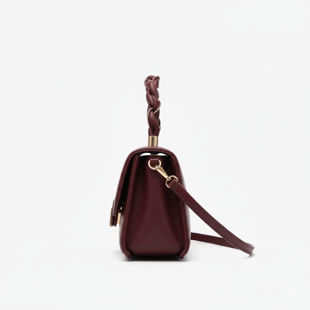 The Crimson Elegance Top-Handle Sling Bag for Women