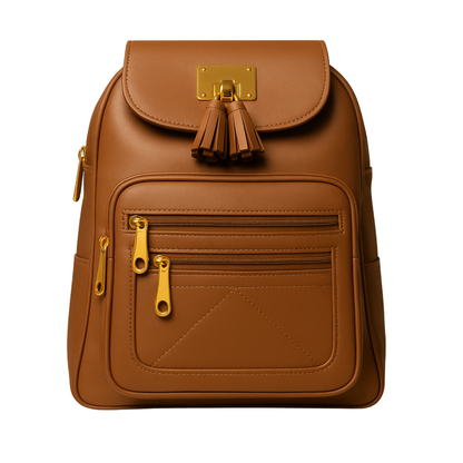 Premium Vegan Leather Backpacks with Gold Detailing – Stylish & Functional