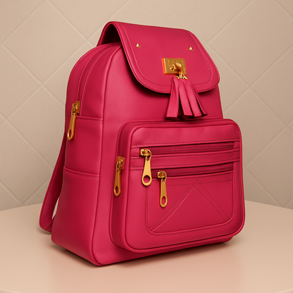 Premium Vegan Leather Backpacks with Gold Detailing – Stylish & Functional