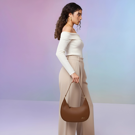 Crescent Design Shoulder Handbag–Premium Minimalist Handbag