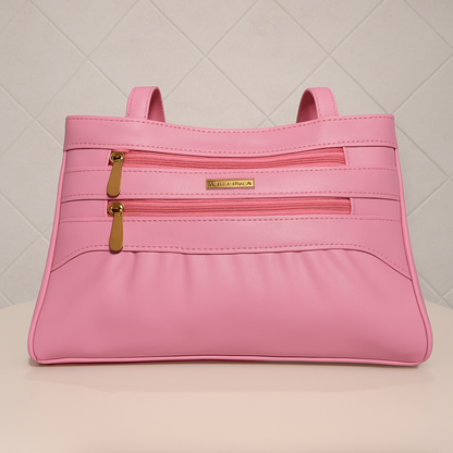 Blush Structured Tote Pink Handbag For Women