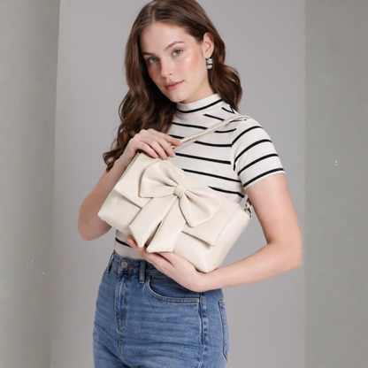 Elegant Bow Detail Crossbody Sling Bag