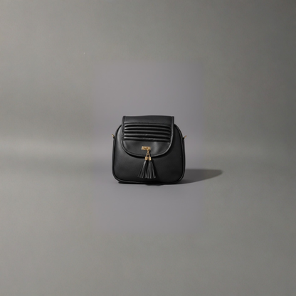 Women's Brown Compact Sling Bag with Tassel & Organizer Pockets