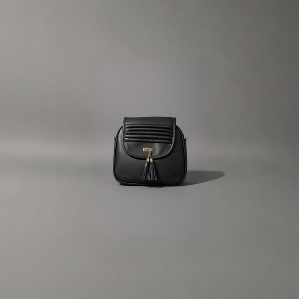 Women's Brown Compact Sling Bag with Tassel & Organizer Pockets