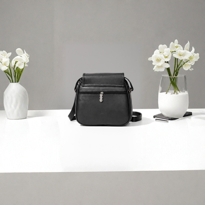 Women's Brown Compact Sling Bag with Tassel & Organizer Pockets