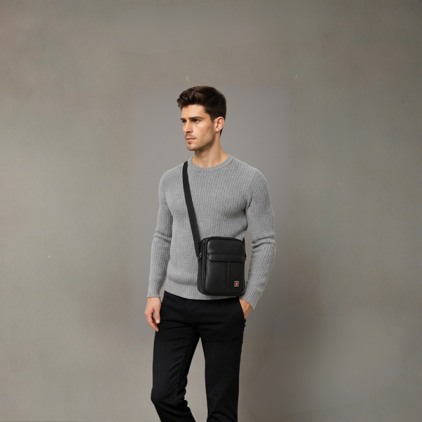 Men's Black Sling Bag