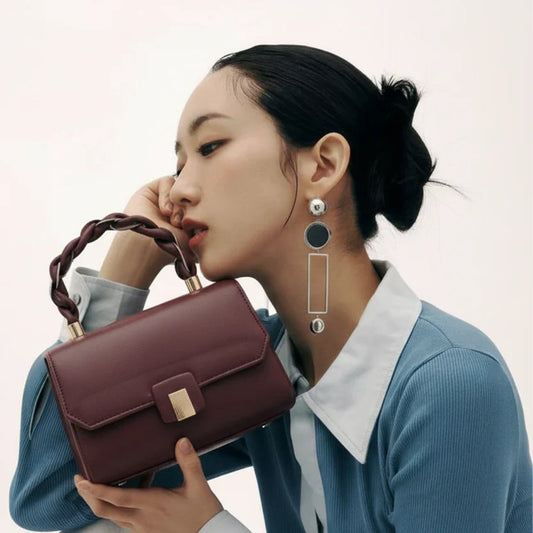 The Crimson Elegance Top-Handle Sling Bag for Women