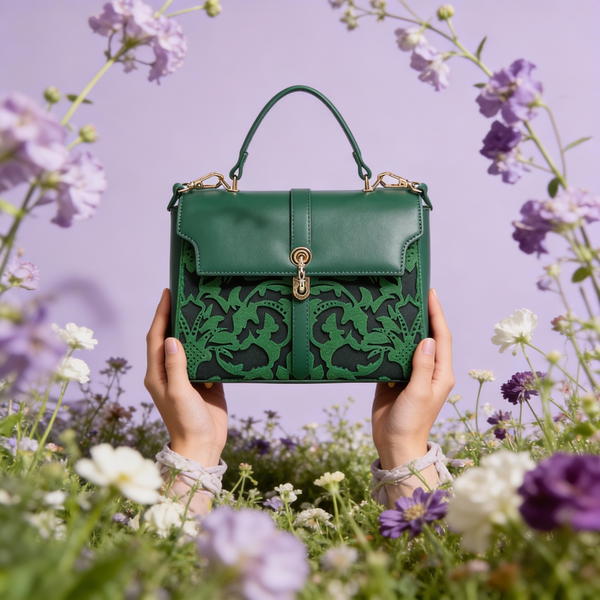 EMPORIO EMBOSSED MESSENGER Green HANDBAG